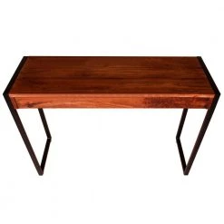 14 in. L Rectangle Brown Solid Wood Industrial Console Table with Metal Frame by The Urban Port -The Urban Port Sales brown and black the urban port console tables upt 238082 a0 1000