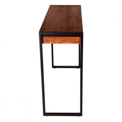14 in. L Rectangle Brown Solid Wood Industrial Console Table with Metal Frame by The Urban Port -The Urban Port Sales brown and black the urban port console tables upt 238082 c3 1000