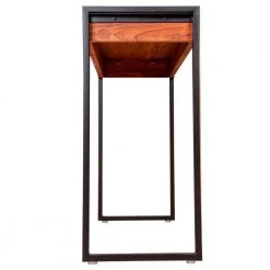 14 in. L Rectangle Brown Solid Wood Industrial Console Table with Metal Frame by The Urban Port -The Urban Port Sales brown and black the urban port console tables upt 238082 fa 1000