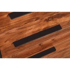 4-Drawer Brown and Black Handmade Dresser with Live Edge Design 30 in. L x 16 in. W x 32 in. H by The Urban Port -The Urban Port Sales brown and black the urban port dressers upt 197872 44 1000