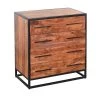 4-Drawer Brown and Black Handmade Dresser with Live Edge Design 30 in. L x 16 in. W x 32 in. H by The Urban Port
