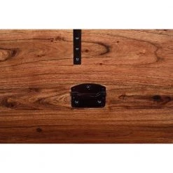 17.5 in. H Brown and Black Trunk Shape Mango Wood Storage Side/ End Table with Hinged Top by The Urban Port 18 17.5 in. H Brown and Black Trunk Shape Mango Wood Storage Side/ End Table with Hinged Top by The Urban Port -The Urban Port Sales brown and black the urban port end side tables upt 204783 4f 1000