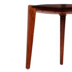 24 in. W Brown and Black Metal Round Top Side End Table with Tapered Legs by The Urban Port -The Urban Port Sales brown and black the urban port end side tables upt 238065 1f 1000