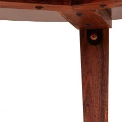 24 in. W Brown and Black Metal Round Top Side End Table with Tapered Legs by The Urban Port -The Urban Port Sales brown and black the urban port end side tables upt 238065 44 1000