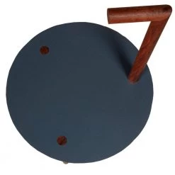 14 in. W Brown and Black Round Metal Top End Table with Inbuilt Wooden Pole by The Urban Port -The Urban Port Sales brown and black the urban port end side tables upt 238079 a0 1000