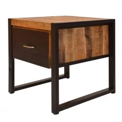 24 in. Brown and Black Single Drawer Wooden Side Table with Metal Frame by The Urban Port -The Urban Port Sales brown and black the urban port end side tables upt 242953 1f 1000