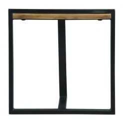 Industrial 18 in. Brown and Black End Table with Rectangular Wooden Top and Metal Frame by The Urban Port 15 Industrial 18 in. Brown and Black End Table with Rectangular Wooden Top and Metal Frame by The Urban Port -The Urban Port Sales brown and black the urban port end side tables upt 263765 4f 1000