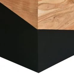 Industrial 15 in. Brown and Black Cubical Wooden Frame End Table with Square Top by The Urban Port -The Urban Port Sales brown and black the urban port end side tables upt 263772 1f 1000