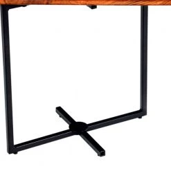 16 In. Brown and Black Triangular Acacia Wood Accent End Table with 2-Tier Tabletops by The Urban Port -The Urban Port Sales brown and black the urban port end side tables upt 272011 1f 1000