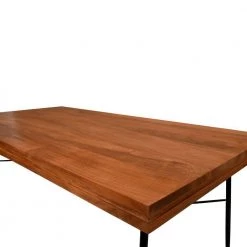 68.9 in. L Black and Brown 2-Tone Rectangle Wooden Top Rectangular Dining Table by The Urban Port -The Urban Port Sales brown and black the urban port kitchen dining tables upt 231468 1f 1000