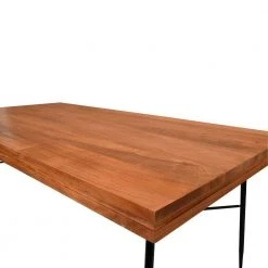68.9 in. L Black and Brown 2-Tone Rectangle Wooden Top Rectangular Dining Table by The Urban Port -The Urban Port Sales brown and black the urban port kitchen dining tables upt 231468 4f 1000