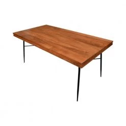 68.9 in. L Black and Brown 2-Tone Rectangle Wooden Top Rectangular Dining Table by The Urban Port -The Urban Port Sales brown and black the urban port kitchen dining tables upt 231468 c3 1000