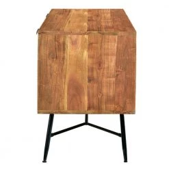 Roomy Brown and Black Wooden Media Console with Slanted Metal Base by The Urban Port -The Urban Port Sales brown and black the urban port media storage upt 195125 1f 1000