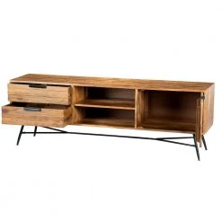 Roomy Brown and Black Wooden Media Console with Slanted Metal Base by The Urban Port -The Urban Port Sales brown and black the urban port media storage upt 195125 c3 1000