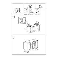 Stanley 40 Inch Brown and Black Industrial Acacia Wood Sideboard Buffet Cabinet with 2 Drawers and Live Edge Details by The Urban Port -The Urban Port Sales brown and black the urban port sideboards buffet tables upt 272527 66 1000