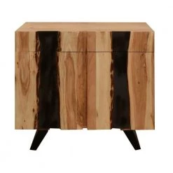 Stanley 40 Inch Brown and Black Industrial Acacia Wood Sideboard Buffet Cabinet with 2 Drawers and Live Edge Details by The Urban Port -The Urban Port Sales brown and black the urban port sideboards buffet tables upt 272527 c3 1000