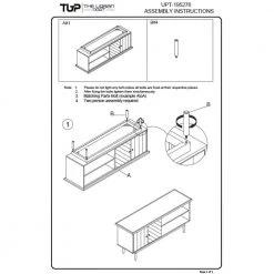14 in. Brown and Black Composite TV Stand Fits TVs Up to 55 in. with Storage Doors by The Urban Port -The Urban Port Sales brown and black the urban port tv stands upt 195276 1d 1000