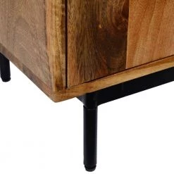 14 in. Brown and Black Composite TV Stand Fits TVs Up to 55 in. with Storage Doors by The Urban Port -The Urban Port Sales brown and black the urban port tv stands upt 195276 44 1000