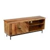 14 in. Brown and Black Composite TV Stand Fits TVs Up to 55 in. with Storage Doors by The Urban Port
