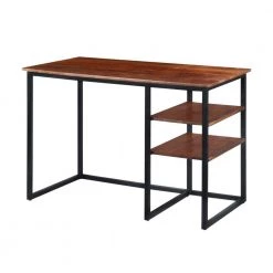 24 in. Rectangular Brown/Black Writing Desk by The Urban Port
