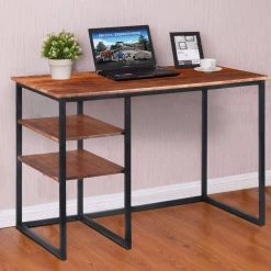 24 in. Rectangular Brown/Black Writing Desk by The Urban Port -The Urban Port Sales brown and black the urban port writing desks upt 195123 fa 1000