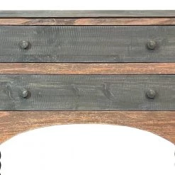 14 in. Brown and Gray 2-Drawer Solid Wood Console Table with Beaded Legs by The Urban Port -The Urban Port Sales brown and gray the urban port console tables upt 248011 44 1000