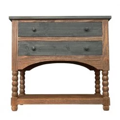 14 in. Brown and Gray 2-Drawer Solid Wood Console Table with Beaded Legs by The Urban Port -The Urban Port Sales brown and gray the urban port console tables upt 248011 c3 1000