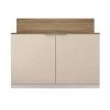 35.6 in. Brown and Off White Wooden Accent Cabinet with 2-Doors by The Urban Port