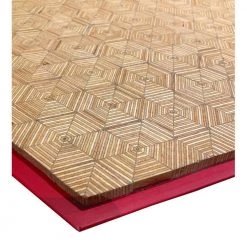 15.6 in. Brown and Red Hexagon Illusion Wood Side Table by The Urban Port -The Urban Port Sales brown and red the urban port end side tables upt 272005 1f 1000