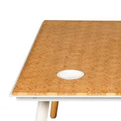 30 in. Wood Brown and White Illusion Square Metal Coffee Table by The Urban Port -The Urban Port Sales brown and white the urban port coffee tables upt 272004 4f 1000