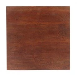 Allen 21 in. Walnut and White Square 2 Tone Acacia Wood Side End Table with Block Pedestal and Abstract Design by The Urban Port -The Urban Port Sales brown and white the urban port end side tables upt 270550 4f 1000