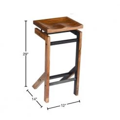 29 in. Brown and Black Metal Frame Acacia Wood Bar Stool with Saddle Seat by The Urban Port 11 29 in. Brown and Black Metal Frame Acacia Wood Bar Stool with Saddle Seat by The Urban Port -The Urban Port Sales brown black the urban port bar stools upt 191450 40 1000