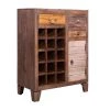 Brown 35 In. 3 Drawer Wooden 15 Bottle Wine Accent Cabinet with 1 Door Storage by The Urban Port
