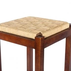 32 in. Brown Mango Wood Barstool with Rope Weaved Seat by The Urban Port -The Urban Port Sales brown the urban port bar stools upt 262413 4f 1000