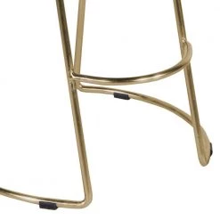 24 in. Brown and Gold Small Farmhouse Counter Height Barstool with Wooden Saddle Seat and Tubular Frame by The Urban Port -The Urban Port Sales brown the urban port bar stools upt 263792 44 1000