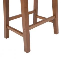 24 in. Walnut Brown Wooden Counter Height Stool with Saddle Seat by The Urban Port -The Urban Port Sales brown the urban port bar stools upt 266392 1f 1000