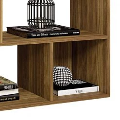 11 in. Honey Brown Wooden Bookcase with 4 Compartments and Grains by The Urban Port -The Urban Port Sales brown the urban port bookcases bookshelves upt 271309 1f 1000