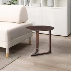 Brown Mango Wood Round Side Table with and Cantilever Base by The Urban Port -The Urban Port Sales brown the urban port c tables upt 262411 31 1000
