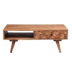 20 in. L Oak Brown Farmhouse Rectangle Acaica Wood Coffee Table with 2-Drawers and Textured Front by The Urban Port -The Urban Port Sales brown the urban port coffee tables upt 242829 c3 1000