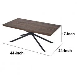 23 in. L Natural Brown Sonoma and Black Rectangular Wooden Coffee Table with Boomerang Legs by The Urban Port -The Urban Port Sales brown the urban port coffee tables upt 266256 44 1000