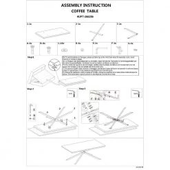 23 in. L Natural Brown Sonoma and Black Rectangular Wooden Coffee Table with Boomerang Legs by The Urban Port -The Urban Port Sales brown the urban port coffee tables upt 266256 d4 1000