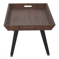 23 in. L Brown and Black Rectangular Wooden Coffee Table with Tray Top and Metal Legs by The Urban Port -The Urban Port Sales brown the urban port coffee tables upt 266257 4f 1000