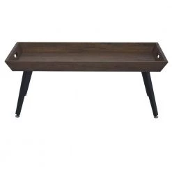 23 in. L Brown and Black Rectangular Wooden Coffee Table with Tray Top and Metal Legs by The Urban Port -The Urban Port Sales brown the urban port coffee tables upt 266257 c3 1000