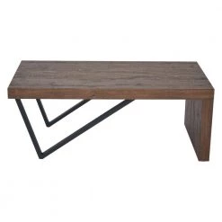 23 in. L Natural Brown Sonoma and Black Rectangular Wooden Coffee Table with V Shape Legs by The Urban Port -The Urban Port Sales brown the urban port coffee tables upt 266258 44 1000