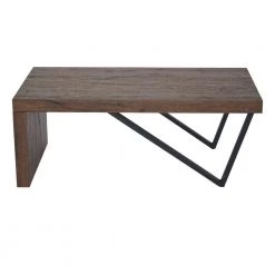 23 in. L Natural Brown Sonoma and Black Rectangular Wooden Coffee Table with V Shape Legs by The Urban Port -The Urban Port Sales brown the urban port coffee tables upt 266258 c3 1000