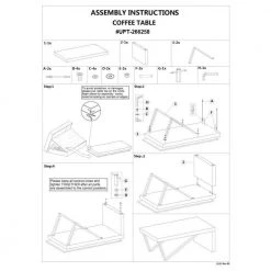 23 in. L Natural Brown Sonoma and Black Rectangular Wooden Coffee Table with V Shape Legs by The Urban Port -The Urban Port Sales brown the urban port coffee tables upt 266258 d4 1000