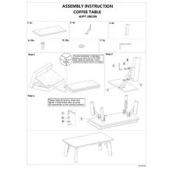 Natural Brown 23 in. L Rectangular Wooden Coffee Table with Block Legs by The Urban Port -The Urban Port Sales brown the urban port coffee tables upt 266259 d4 1000