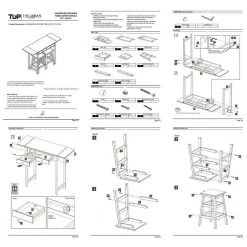 3 Piece Walnut Brown Breakfast Table Set with Double Drop Leaf and Wooden Seating by The Urban Port -The Urban Port Sales brown the urban port dining room sets upt 266391 d4 1000