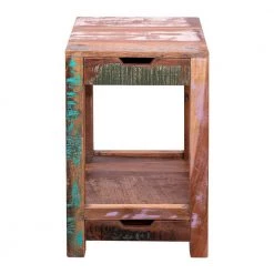 25.5 in. Brown 2-Drawer Industrial Wooden Storage Side Table with Cut Out Pulls by The Urban Port -The Urban Port Sales brown the urban port end side tables upt 238088 4f 1000