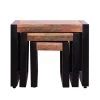 24 in. Brown and Black Rectangular Wooden Stacking Nesting Table with Metal Base (Set of 3) by The Urban Port